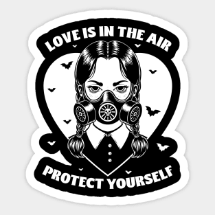 Goth Love Girl - Sarcasm Gas Mask Gift Sticker